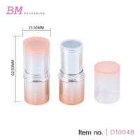 Tube cosmétique vide de luxe à étiquette privée personnalisée, dégradé, mat, brillant, élégant, pour stick de maquillage, stick illuminateur, réf. D1004B