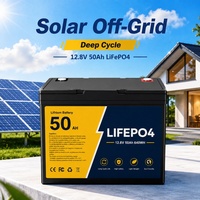 بطارية ليثيوم RV 12.8 فولت 50 أمبير ساعة LiFePO4 دورة عميقة مع نظام إدارة البطارية (BMS) للكرفانات والمقطورات والمنازل المتنقلة والطاقة الشمسية