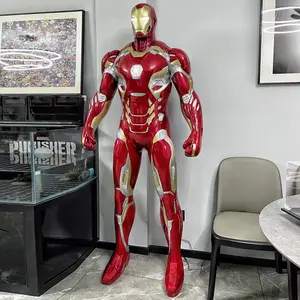 Hete Verkoop Levensgrote Mk50 Iron Man Film Actiefiguur Levensgrote Glasvezel Ijzeren Man Standbeeld Film Beelden Sculptuur