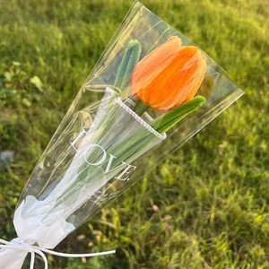 Tulipanes de Flores Hechos a Mano, Regalos Románticos para el Día de la Madre, Tulipanes Rosados de Papel para Manualidades, Regalo para el Día de San Valentín o Bodas - Product Image 3
