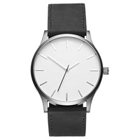 Jam Tangan Kasual Sporty Sederhana Grosir Tanpa Logo Pria Bisnis Dial Besar Santai Quartz Frosted