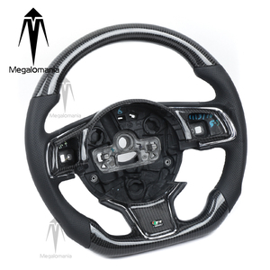 Volant sport en fibre de carbone perforé en cuir Megalomania pour modèles <span class=keywords><strong>Jaguar</strong></span> 2017- (XF/XFL/XEL/<span class=keywords><strong>E</strong></span>-PACE/F-<span class=keywords><strong>TYPE</strong></span>/F-PACE) - Product Image 5