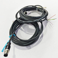 Conector Circular Industrial Blindado Hembra a Terminales de Cableado, Cable Impermeable IP67, Conector M12 de 5 Pines, Arnés de Cableado Código A