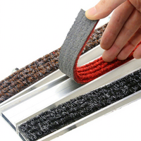 Tapis d'entrée et de sol encastré en alliage d'aluminium DINGYE, anti-boue avec tapis remplaçable à dos en caoutchouc pour centres commerciaux et maisons