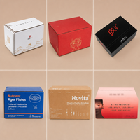 Boîte d'emballage cosmétique de luxe pliable personnalisée avec poignée, en carton ondulé réutilisable, imprimée en quadrichromie avec logo, pour expédition