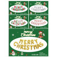 Qualité garantie Ballons en aluminium de 16 pouces Lettre Bannière Décorations de Noël Ballon en aluminium en gros