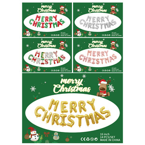 Calidad garantizada Globos de papel de aluminio de 16 pulgadas Carta Banner Decoraciones navideñas Venta al por mayor Globo de papel de aluminio - Product Image 6