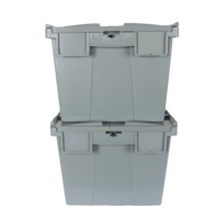 Bacs de rangement empilables robustes de qualité supérieure, caisses en plastique pour un stockage en entrepôt qui permet de gagner de la place