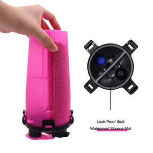 2025 ओम गंध रिसाव प्रमाण पोर्टेबल यात्रा आउटडोर पालतू कुत्ते पानी की बोतल खाद्य कंटेनर पालतू जानवरों के कटोरे और फीडर्स के साथ - Product Image 4