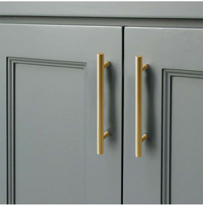 Poignées et boutons de meubles modernes en laiton brossé pour tiroirs de cuisine et armoires - Product Image 6