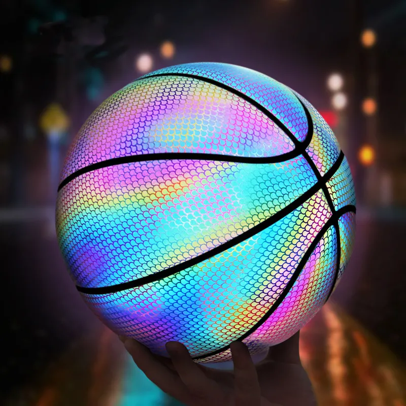 Yüksek kaliteli yansıtmak basketbol sonrası uzun Glow aydınlık floresan basketbol