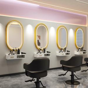 ตู้กระจกในร้านทำผม กระจกแต่งหน้าในร้านเสริมสวย - Product Image 3