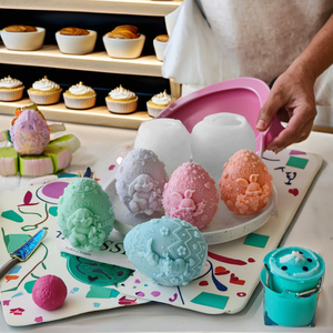 Moules en silicone géométriques animaux de dessin animé pour bricolage savon gâteau au chocolat <span class=keywords><strong>mousse</strong></span> décoration de gâteau 3D pâques pour outil de conception d'oeuf de lapin - Product Image 3