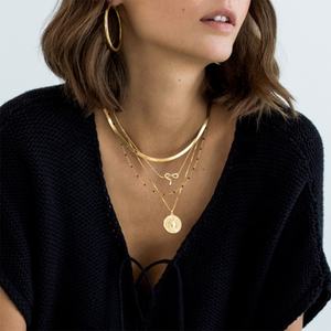 جديد وصول 18k مطلية بالذهب 925 فضة عقدة ثعبان عقد للسيدات المختنق - Product Image 4