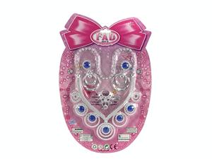 فتاة طقم أدوات تجميل الديكور الاكسسوارات كبيرة قلادة + أقراط + صغيرة قلادة مجوهرات - Product Image 3