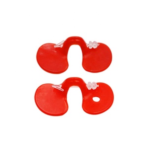 ミドルサイズ5.5cmアンチペック家禽製品チキンアイエプロテクションレッドプラスチックメガネは、チキンアイマスクとの戦いを止める - Product Image 5