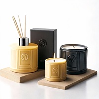 Ventes en gros de flacons de diffuseur de parfum en verre personnalisés de luxe, pots à crème uniques, pots à crème vides avec couvercles
