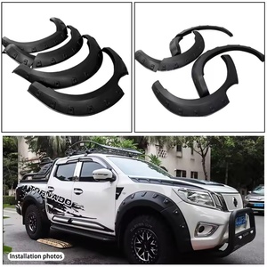 Accessoires de voiture universels flexibles de marque KQD, ABS 4x4, garde-boue en plastique noir, Nissan Navara Np300 2015-2021 - Product Image 2