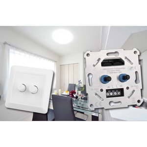 Bloque de Terminales HY-2L200DIM-EU 84*84*44mm, Atenuador de Doble Control para Control de Fase por Borde Descendente, CA 220-240V, Carga Máxima 200W, CE - Product Image 3