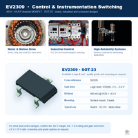 Transistor MOSFET à canal P -60V -1.6A SOT-23, niveau logique, interrupteur de charge côté haut, convertisseur DC-DC, équivalent SI2309