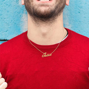 थोक स्टेनलेस स्टील सोना मढ़वाया कस्टम नाम एला एलिजाबेथ क्लेयर नियति हार जहाज के लिए तैयार उत्पाद के गहने उपहार - Product Image 4