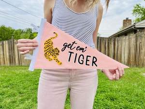 Customizable Felt <strong>Triangle</strong> <strong>Flags</strong> for College Classroom Decor Back-to-School Season Outdoor Hanging <strong>Flags</strong> Display Accessories - Product Image 1