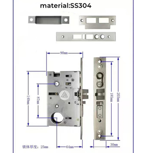 Ensemble <span class=keywords><strong>de</strong></span> poignées <span class=keywords><strong>de</strong></span> <span class=keywords><strong>porte</strong></span> d'entrée classiques et simples, <span class=keywords><strong>de</strong></span> luxe moderne, en alliage <span class=keywords><strong>de</strong></span> zinc massif, pour portes en bois extérieures <span class=keywords><strong>de</strong></span> villa - Product Image 4
