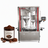 Système d'emballage intelligent entièrement automatique pour poudre de cacao, commande PLC, doseur à vis sans fin, ligne d'embouteillage haute efficacité