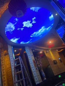 ZHIHAI Blue Sky In Cố Định Với Đèn <span class=keywords><strong>Led</strong></span> Backlit Cấu Trúc Kim Loại Giữ Gạch Trần Pvc - Product Image 5