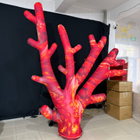 Ornement de corail rouge gonflable personnalisé, ballon gonflable en herbe marine pour la décoration