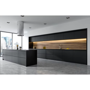 جديد أستراليا خزانة مطبخ حديثة مخصصة لغرفة المعيشة من الخشب الصلب خزانة مطبخ 2Pac خزانة ذات جودة جزيرة بتصاميم حديثة - Product Image 1