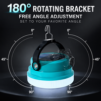 Lanterne solaire portable super lumineuse pour camping, tente, urgence, alimentée par batterie, étanche, avec crochet de suspension