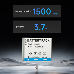 Pour appareils photo numériques Canon <span class=keywords><strong>PowerShot</strong></span> S90 SD770 D10 IXUS 85IS, accessoire, batterie rechargeable Li-ion 3,7 V 1500 mAh, pack de batteries NB-6LH NB6L - Product Image 3