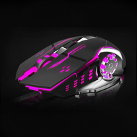 Souris mécanique de jeu optique filaire haute sensibilité lumière LED main droite ergonomique pour bureau PC ordinateur portable travail Gamer travail