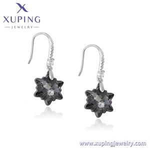 92687 XUPING joyería moda nueva serie de cristal gancho para la oreja moda gran oferta platino plateado color mujeres diario versátil gancho para la oreja - Product Image 4