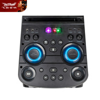 Bois TRIPLE rechargeable 10 pouces bricolage voiture EN GROS bt HOME PA intérieur klaxon PRO 3 WOOFER WOODEN POWER DJ haut-parleur système audio