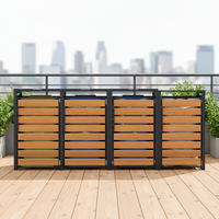 Conteneur à déchets écologique de haute qualité avec 4 portes en acier galvanisé pour usage extérieur, bureau et école, marque HD