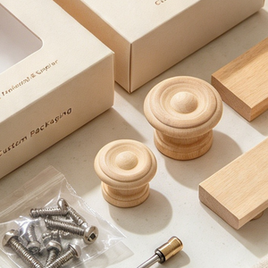 Perillas Redondas Pequeñas de Madera Personalizadas con Superficie Lisa para Muebles, Armarios, Cómodas y Guardarropas, Venta al Por Mayor - Product Image 1