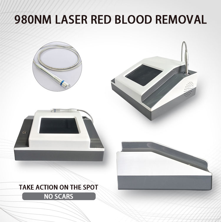 Máquina de remoção vascular do laser do diodo 980 nm, máquina da remoção do varizes do aranha do laser/980nm