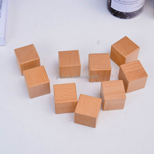 Artesanía de haya para decoración del hogar, Cuadrado de madera sin terminar, artesanías para niños, Cubo de madera, bloque en blanco natural, artesanías de madera de Europa - Product Image 4