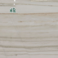 Contrôle qualité strict, dalles de marbre blanc veiné poli de 1 cm (10 mm) d'épaisseur, format jumbo, pour carrelage de salle de bain, murs et sols