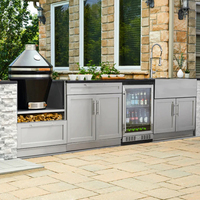 Cuisine extérieure modulaire en acier inoxydable moderne et personnalisée avec barbecue