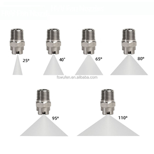 Buse à jet plat en acier inoxydable Huajue OEM/ODM, filetage mâle BSPT 1/2 pouce, série HVV, angle de pulvérisation de 0 degré, prévention des incendies, poussière - Product Image 2