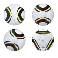 Ballon de football de taille 5 en PU thermocollé, imprimé sur mesure, pour entraînement, construction sans couture avec cuir PU souple, pour club et école.