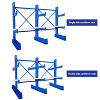 Étagère de rangement CE disponible à 3/4 niveaux, robuste, en acier inoxydable, avec tubes en PVC, étagères double face bleues pour le bois.