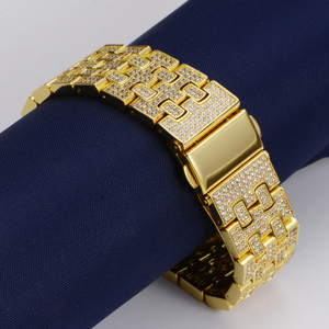 <span class=keywords><strong>Correa</strong></span> <span class=keywords><strong>de</strong></span> <span class=keywords><strong>Reloj</strong></span> <span class=keywords><strong>de</strong></span> Lujo Hecha a Mano con Plata <span class=keywords><strong>de</strong></span> Ley 925 y Moissanita VVS D para GA110/100 - Product Image 6