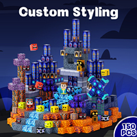 Mine World Craft Blocs de construction magnétiques carrés et bâtonnets magnétiques pour enfants, jouets, matériaux de construction magnétiques, blocs magnétiques