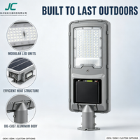 Lampadaire solaire intégré extérieur IP65 étanche en alliage d'aluminium LED avec détecteur de mouvement AC, angle de faisceau 140°, garantie 5 ans