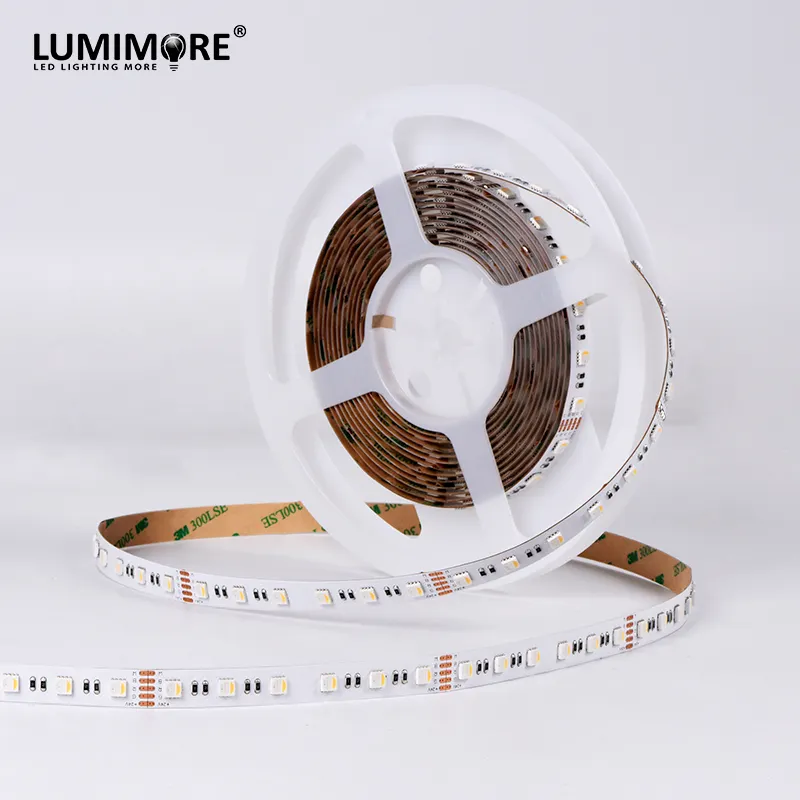 Disesuaikan RGB RGBW RGBWW Dalam Ruangan DMX Cuttable 24V Smd 5050 Lampu Led Strip 60LED