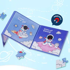 ULi Factory Custom Printing Magic Puzzle Books Jigsaw Magnetic Puzzle Book 3 em 1 para crianças